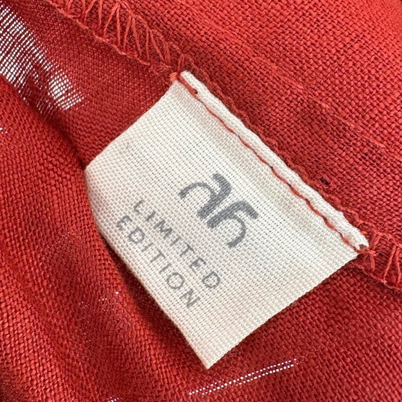 All That Remains Lucia Linen Maxi Dress | Artisan Limited Edition | Sz 6 | Red - Picture 11 of 12